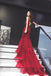 BohoProm prom dresses Mermaid Spaghetti Strap Chapel Train Tulle Appliqued Long Prom Dresses HX0056