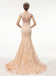 BohoProm prom dresses Mermaid V-neck Sweep Train Lace Beading Elegant Prom Dresses HX0025