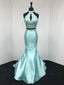 Modest Satin 2 Pieces Mermaid Prom Dresses With Beaded Appliques PD057