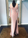 BohoProm prom dresses Outstanding Acetate Satin V-neck Neckline Sheath  Prom Dresses With Rhinestones PD176