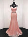 BohoProm prom dresses Sexy Satin & Lace Spaghetti Straps Neckline Mermaid Prom Dresses With Sequins PD056