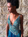 BohoProm prom dresses Sexy Taffeta V-neck Neckline Floor-length A-line Prom Dresses With Beadings PD183