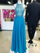 BohoProm prom dresses Shimmering Chiffon Jewel Neckline A-line Prom Dresses With Beadings PD172