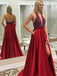 BohoProm prom dresses Shimmering Satin Halter Neckline A-line Prom Dresses With Rhinestones PD116