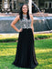 BohoProm prom dresses Shining Chiffon Jewel Neckline Sweep Train A-line Prom Dresses With Rhinestones PD173