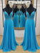 BohoProm prom dresses Shining Chiffon Spaghetti Straps Neckline A-line Prom Dresses With Beadings PD090