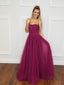 Shining Tulle Strapless Neckline A-line Prom Dresses With Hot Fix Rhinestones PD187