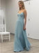 BohoProm prom dresses Simple Chiffon Spaghetti Straps Neckline Floor-length A-line Prom Dresses With Rhinestones PD044