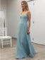 Simple Chiffon Floor-length A-line Prom Dresses With Rhinestones PD044