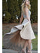 BohoProm prom dresses Stunning Satin Jewel Neckline 2 Pieces Hi-lo Length A-line Prom Dresses With Appliques PD201