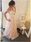 Stunning Tulle Off-the-shoulder Neckline A-line Prom Dresses With Appliques PD171