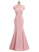 BohoProm prom dresses Trumpet/Mermaid Grecian Chapel Train Jersey  Prom Dresses 2856