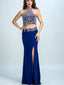 Trumpet/Mermaid Halter Floor-Length Spandex Royal Blue Evening Dresses 2912