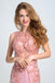 BohoProm prom dresses Trumpet/Mermaid Illusion Sweep Train Satin  Rhine Stone Appliqued Prom Dresses 2890