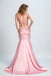 BohoProm prom dresses Trumpet/Mermaid Illusion Sweep Train Satin  Rhine Stone Appliqued Prom Dresses 2890