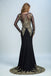 BohoProm prom dresses Trumpet/Mermaid Illusion SweepTrain Chiffon Appliqued Beaded Prom Dresses 2923