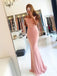 BohoProm prom dresses Trumpet/Mermaid Off-Shoulder Sweep Train Jersey Appliqued Prom Dresses 2840