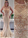 BohoProm prom dresses Trumpet/Mermaid Scoop Neck Sweep Train Tulle Rhine Stone Beaded Prom Dresses 2825