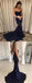 BohoProm prom dresses Trumpet/Mermaid Sweetheart Chapel Train Chiffon Simple prom Dresses 3009