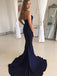 BohoProm prom dresses Trumpet/Mermaid Sweetheart Chapel Train Chiffon Simple prom Dresses 3009