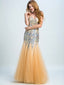 Trumpet/Mermaid Sweetheart  Floor-Length Tulle Sequined Evening Dresses 2900