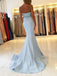 BohoProm prom dresses Trumpet/Mermaid Sweetheart Sweep Train Jersey Beaded Prom Dresses 2841