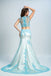 BohoProm prom dresses Trumpet/Mermaid V-Neck Sweep Train Tulle Rhine Stone Appliqued Prom Dresses 2914