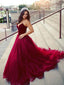 Unique Tulle Sweetheart Neckline Chapel Train Ball Gown Prom Dresses With Pleats PD184