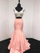 BohoProm prom dresses Wonderful Satin V-neck Neckline Chapel Train Mermaid Prom Dresses With Beadings PD062