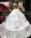 BohoProm Wedding Dresses A-line Deep-V Cathedral Train Tulle Appliqued Long Sleeve Wedding Dresses SWD021