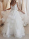 BohoProm Wedding Dresses A-line Deep-V Floor-Length Organza Lace Beaded  Wedding Dresses ABC0002