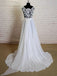 BohoProm Wedding Dresses A-line Lace Appliqued Sexy See Through Summer Beach Wedding Dresses 3018