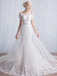 BohoProm Wedding Dresses A-line Off-Shoulder Chapel Train Tulle Lace Beaded Ivory Wedding Dresses ASD26957