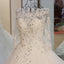 BohoProm Wedding Dresses A-line Off-Shoulder Chapel Train Tulle Rhine Stone Lace Wedding Dresses ASD2629