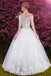 BohoProm Wedding Dresses A-line Off-Shoulder Floor-Length Tulle Lace Appliqued Wedding Dresses ASD27012