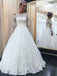 BohoProm Wedding Dresses A-line Off-Shoulder Floor-Length Tulle Lace Wedding Dresses SWD004