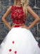 BohoProm Wedding Dresses A-line Scoop-Neck Sweep Train Tulle Floral Romantic Wedding Dresses HX00165