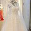 BohoProm Wedding Dresses A-line Sweetheart Cathedral Train Tulle Rhine Stone Lace Wedding Dresses ASD2632