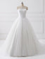 A-line Sweetheart Chapel Train Tulle Lace Wedding Dresses SWD017