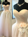 BohoProm Wedding Dresses A-line Sweetheart Floor-Length Tulle Wedding Dresses With Flowers SWD008