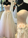 BohoProm Wedding Dresses A-line Sweetheart Floor-Length Tulle Wedding Dresses With Flowers SWD008
