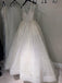 BohoProm Wedding Dresses A-line V-neck Floor-Length Tulle Wedding Dresses With Sequins HX0066