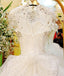 BohoProm Wedding Dresses Ball-Gown Illusion Chapel Train Organza Rhine Stone Crystal Wedding Dresses ASD2627