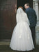 BohoProm Wedding Dresses Beautiful Tulle V-neck Neckline 3/4 Length Sleeves Ball Gown Wedding Dress WD042