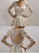 BohoProm Wedding Dresses Charming Satin V-neck Neckline A-line Wedding Dresses With Appliques WD035