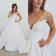 BohoProm Wedding Dresses Chic Satin Spaghetti Straps Neckline A-line Wedding Dresses With Appliques WD129