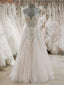 Delicate Tulle Spaghetti Straps Neckline A-line Wedding Dresses WD141