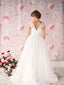 Delicate Tulle Sweetheart Neckline Ball Gown Wedding Dresses With Appliques WD011