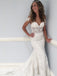 BohoProm Wedding Dresses Elegant Lace Spaghetti Straps Neckline Mermaid Wedding Dresses With Appliques WD033