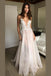 BohoProm Wedding Dresses Elegant Organza Spaghetti Straps Neckline A-line Wedding Dresses With Appliques WD106